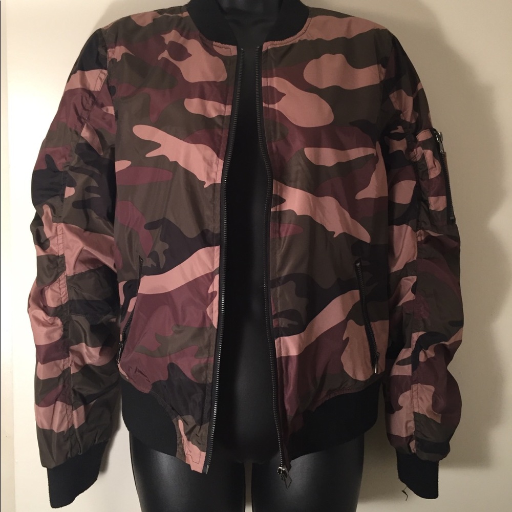 green camouflage bomber jacket | new look